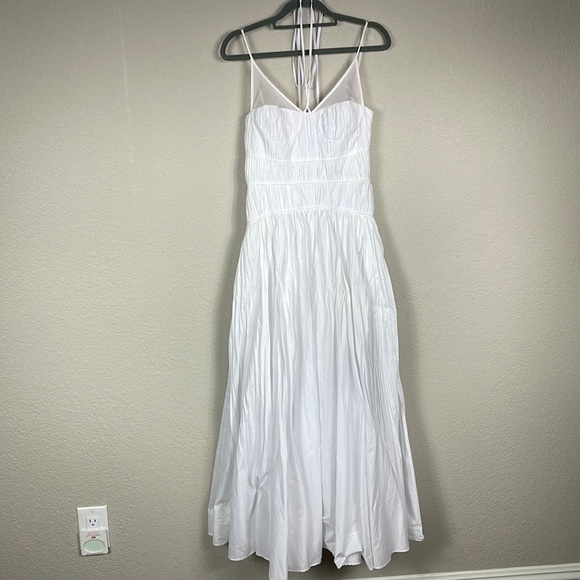 NWT Jonathan Simkhai Indy Bustier Maxi Dress White Bridal Wedding Vacation Sz 2 - Picture 5 of 14